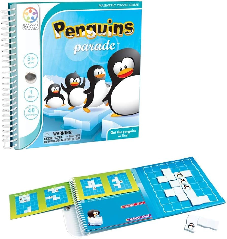 SmartGames - Penguins Parade, Magnetic Puzzle Game with 48 Challenges, 5+ Years | Amazon (DE)