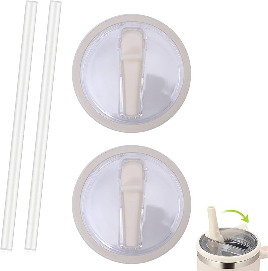 2 PCS 30 Oz Replaceble Tumbler Flip Straw Lid for Stanley,Lid Replacement for Stanley Quencher,Li... | Amazon (US)