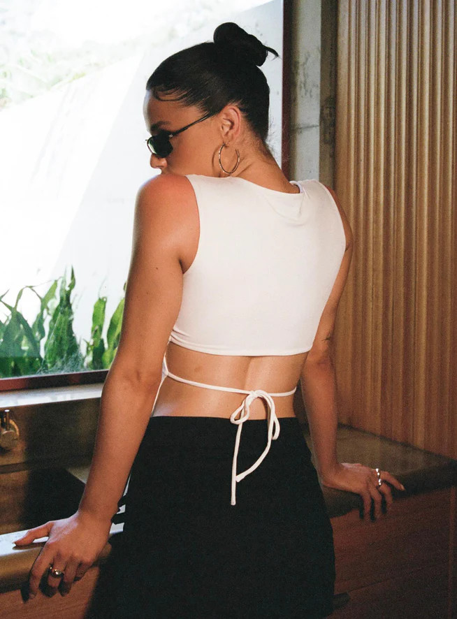 Uzo Top White Lower Impact | Princess Polly US