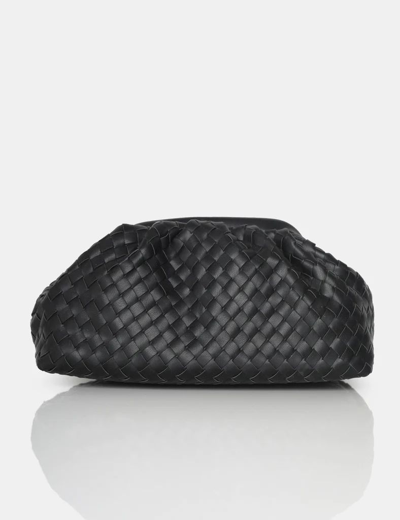 Project Black Weave Clutch Bag | Public Desire