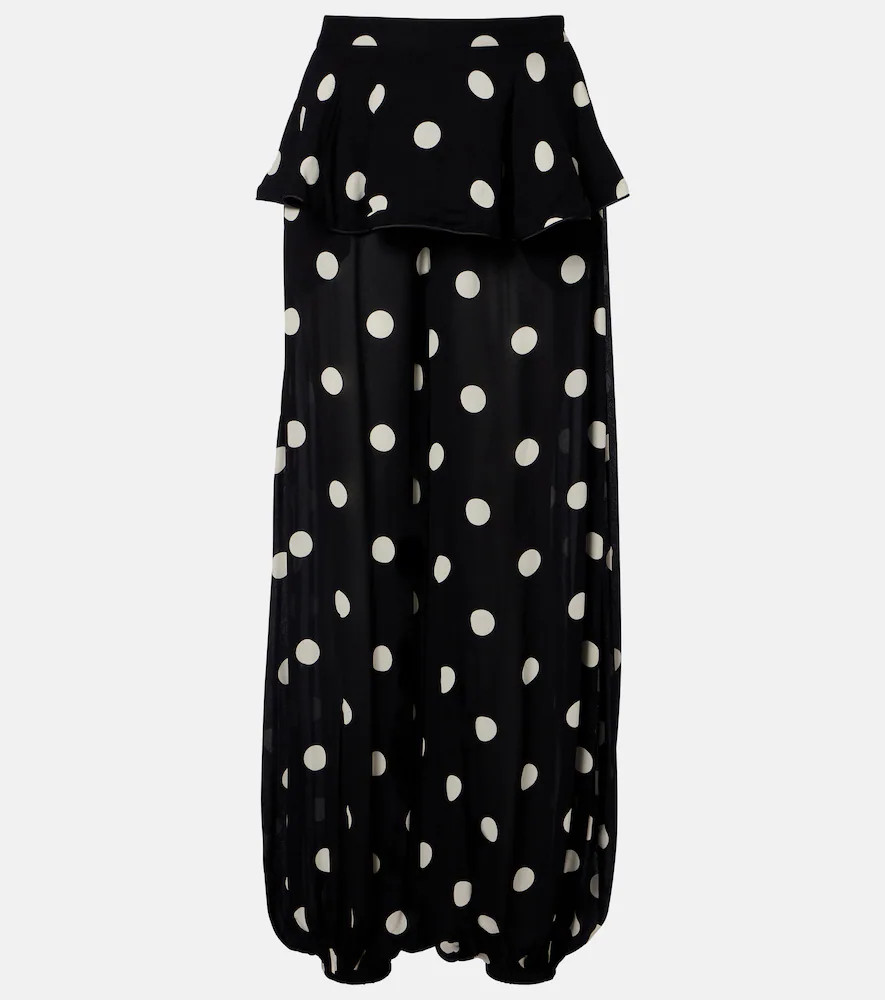 Adriana Degreas Solid Peplum polka-dot balloon pants | Mytheresa (US/CA)