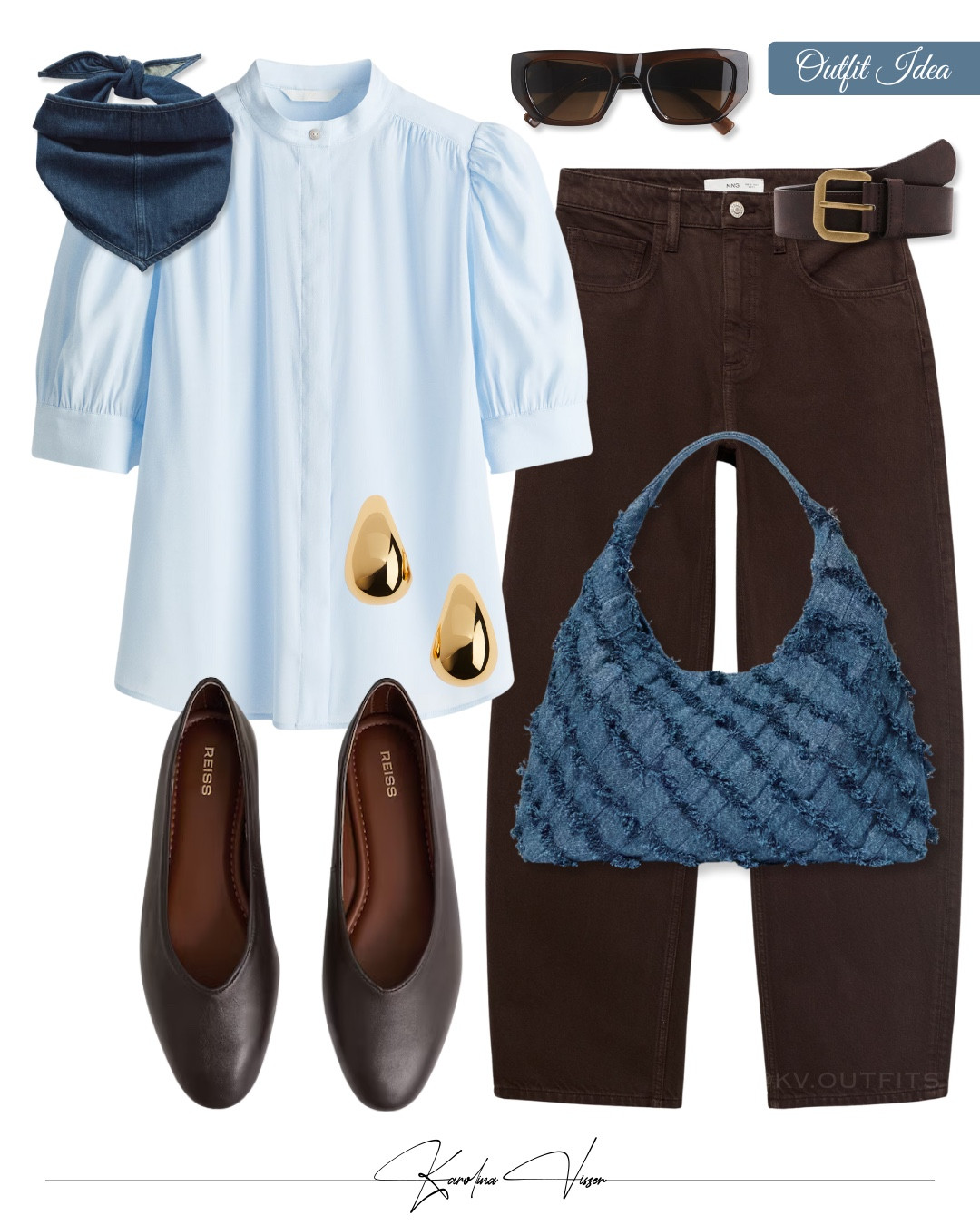 Blue & Brown 🩵🤎

Tags: blue puff sleeve blouse h&m brown balloon jeans mango blue denim bag &otherstories brown ballet pumps reiss brown belt denim scarf gold dome earrings brown cat eye sunglasses summer outfit denim outfit workwear smart casual timeless fashion neutral style

#LTKworkwear #LTKsummer #LTKstyletip