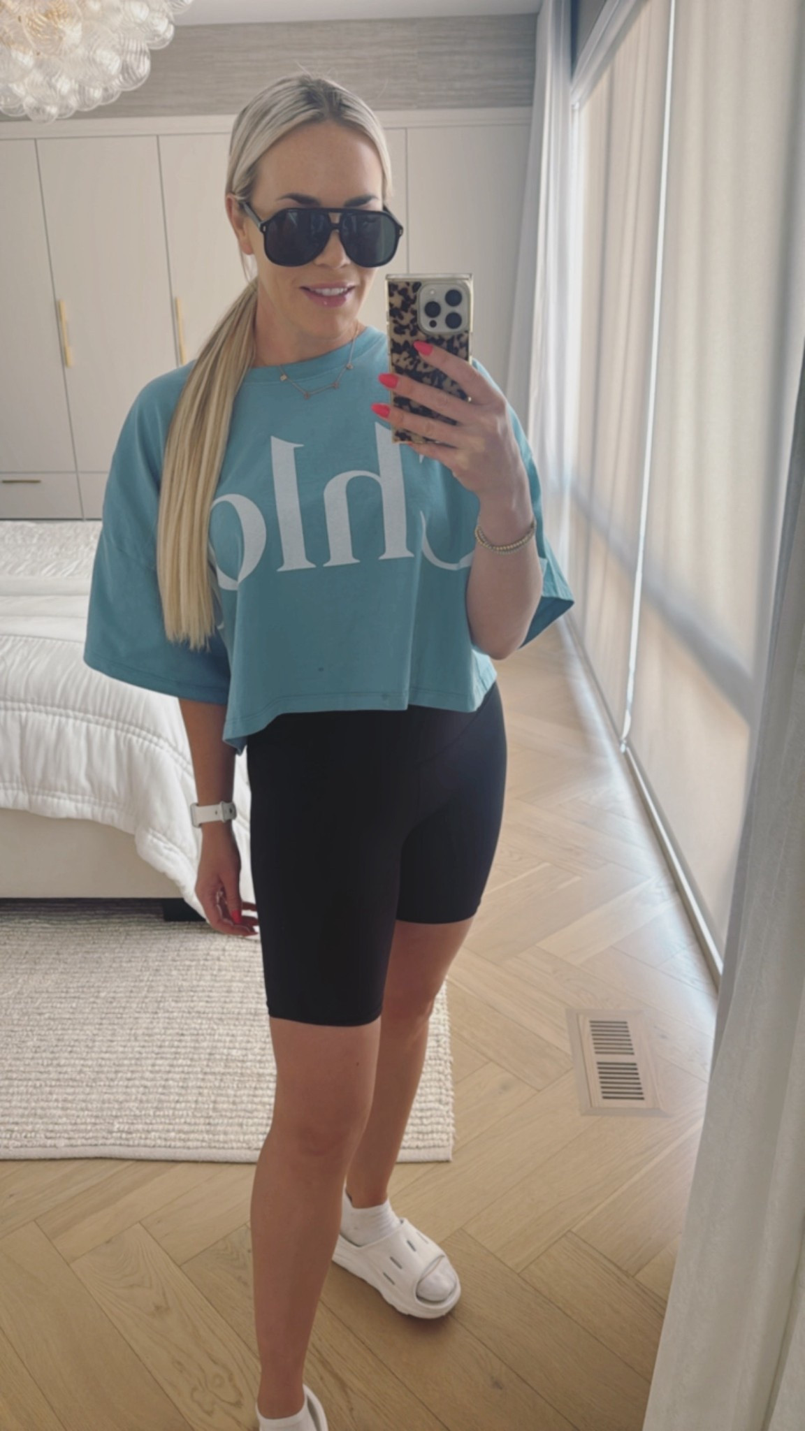 Cropped tees + bike shorts = summer uniform 👌 Wearing a size Small in the top and 6 in bottoms.

#LTKsummer #LTKcanada