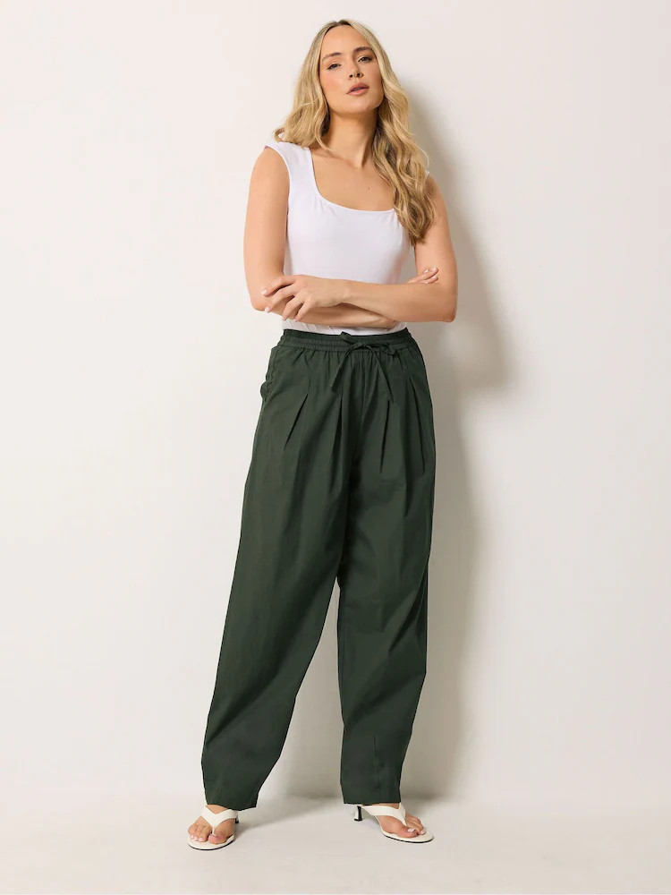 Groen - Long Tall Sally barrel-leg katoenen broeken | Next EU