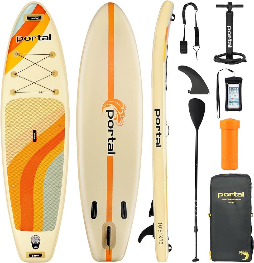 PORTAL SUP Inflatable Paddle Board for Adults, 10'6'' /11'6'' Stand Up Paddleboards, Non-Slip Dec... | Amazon (US)