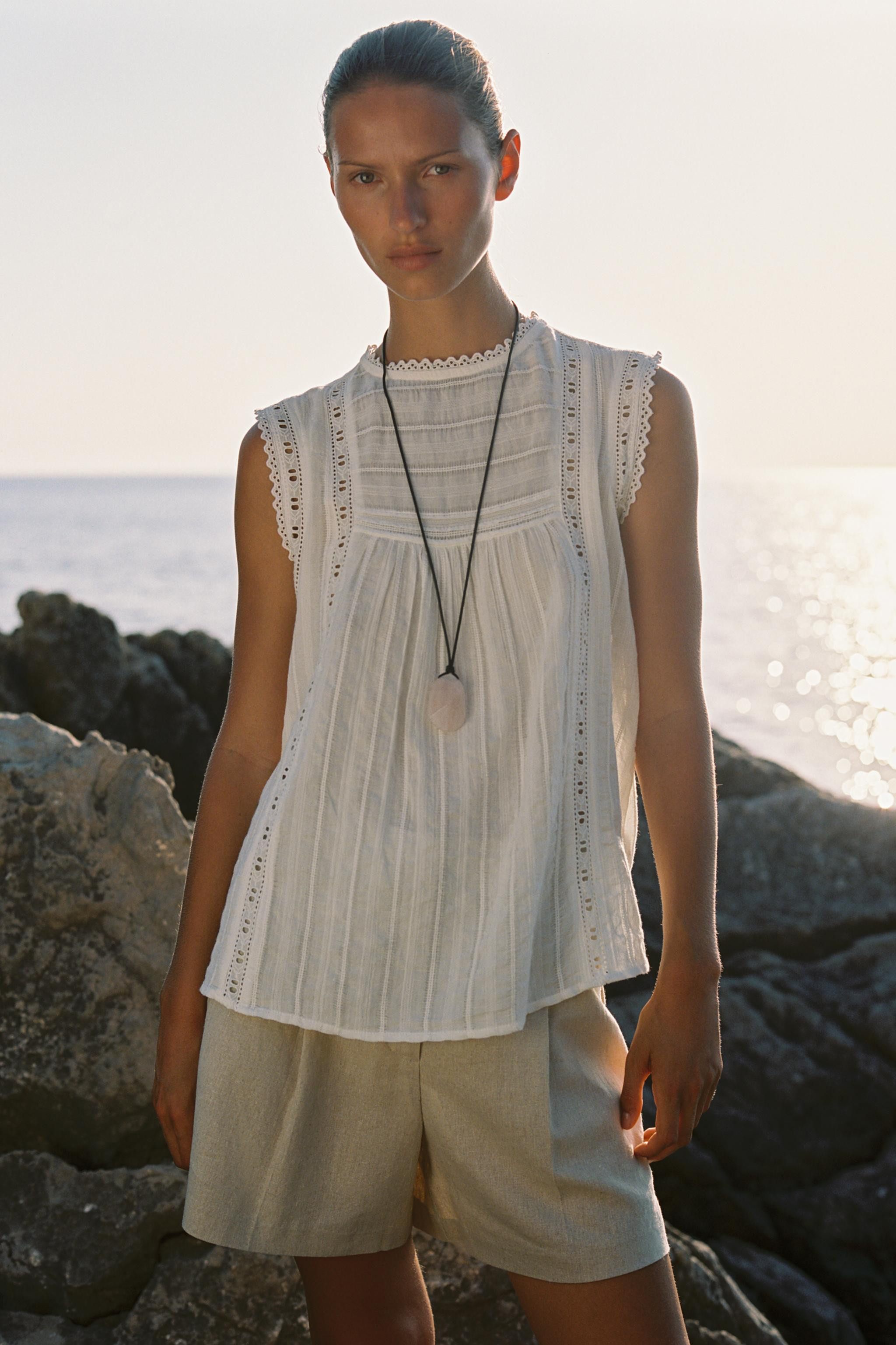 ROMANTIC SLEEVELESS TOP | Zara UK