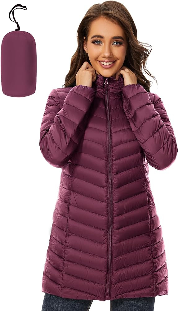 ANOTHER CHOICE Women Puffer Jacket Hooded Warm Lightweight Packable Quilted Puffer Coat Outwear | Amazon (US)