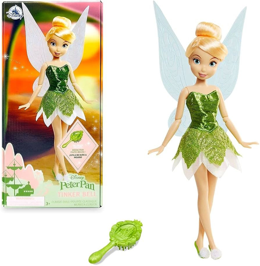 Disney Store Official Princess Classic Doll (Tinker Bell from Peter Pan), 11 Inches, Includes Bru... | Amazon (US)
