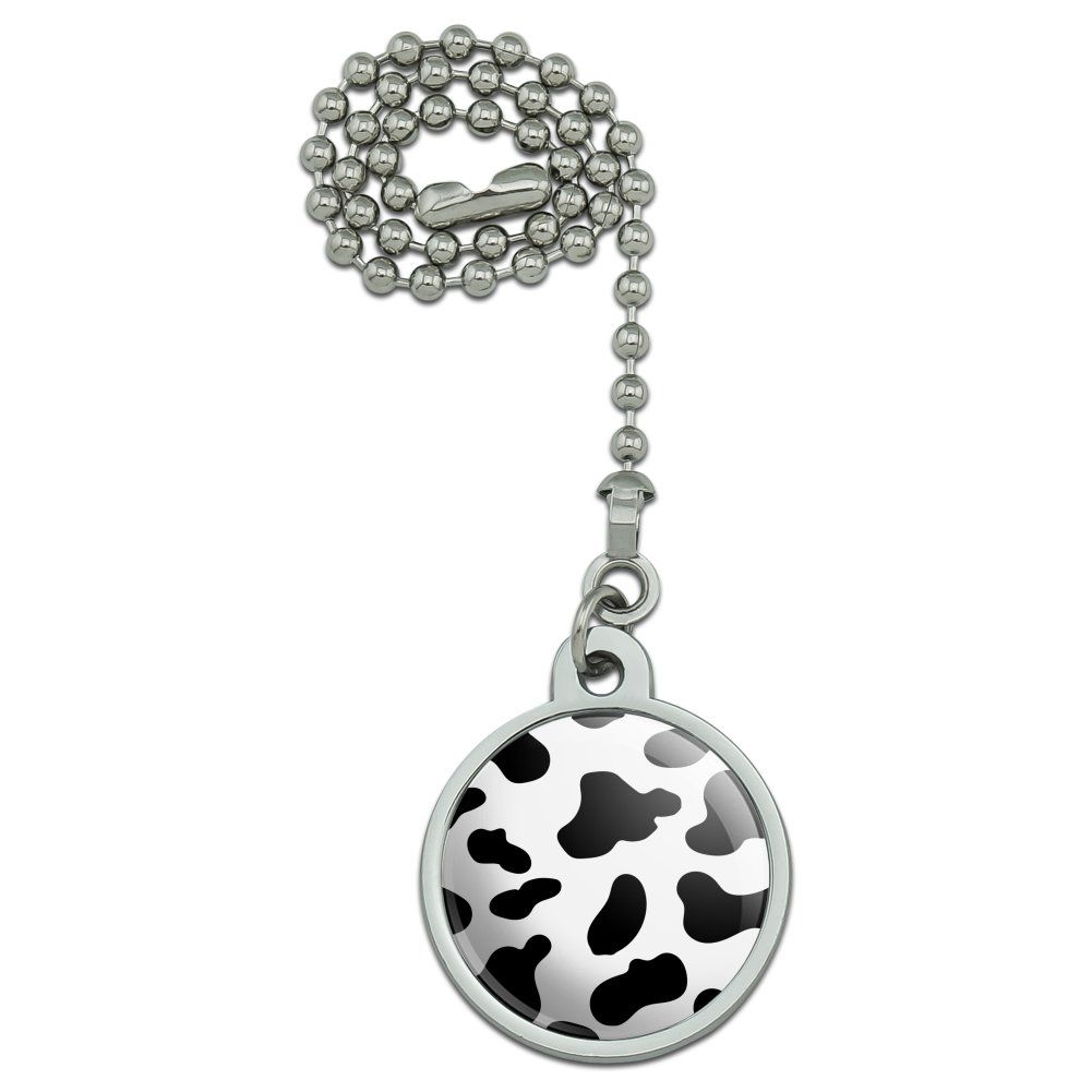 Cow Print Black White Ceiling Fan and Light Pull Chain | Walmart (US)