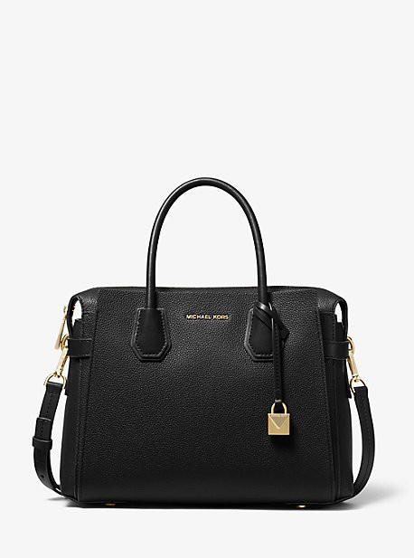 Mercer Medium Pebbled Leather Belted Satchel | Michael Kors US