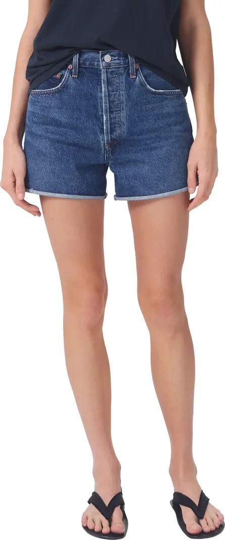 Dee High Waist Roll Cuff Denim Shorts | Nordstrom