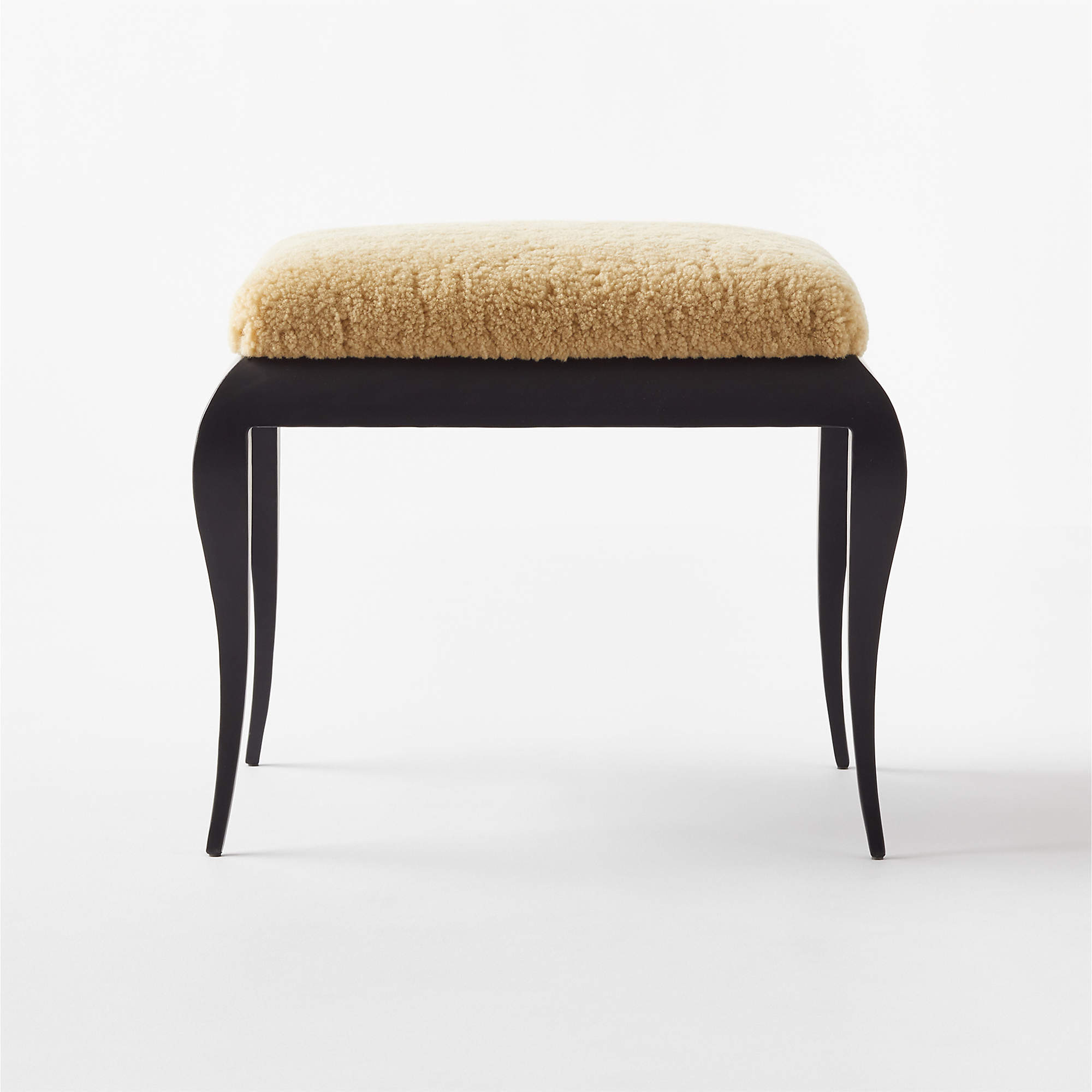 Adi Shearling Vanity Bench + Reviews | CB2 | CB2