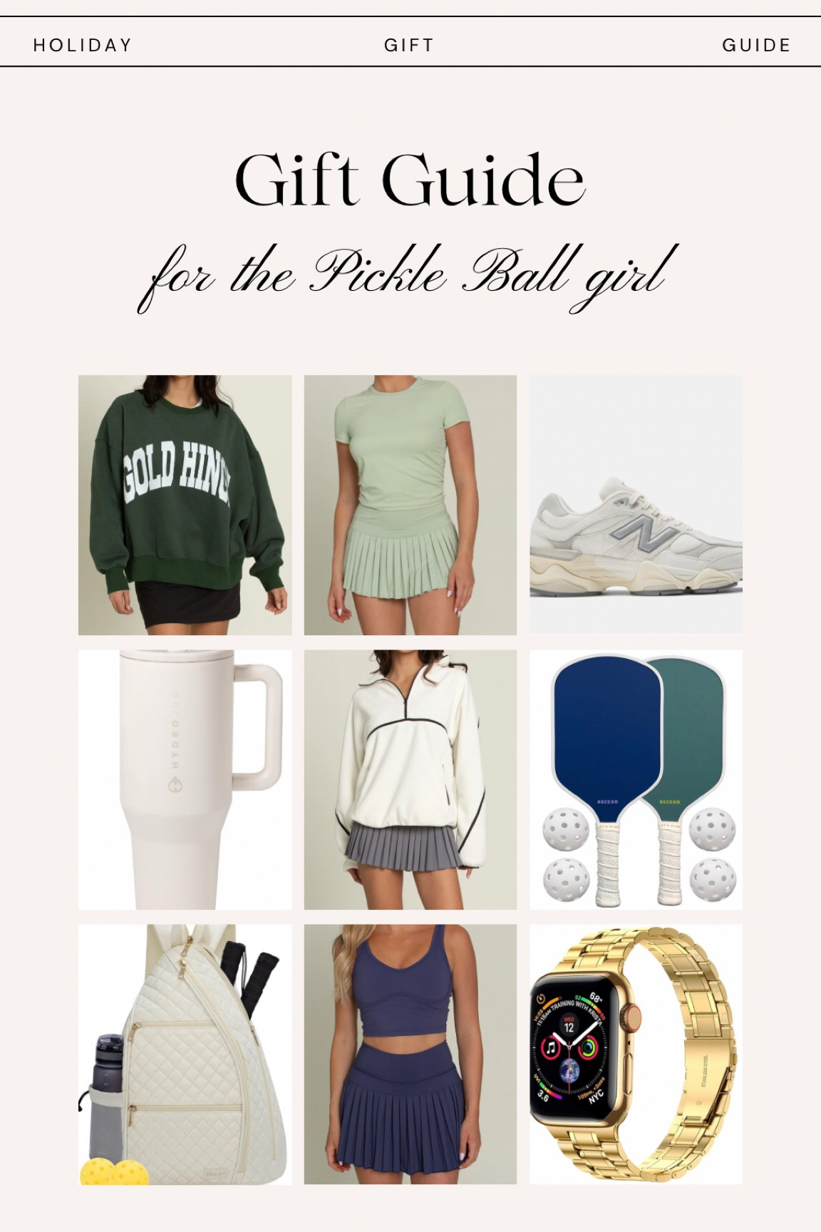 gift guide for the pickle ball girl 

#LTKGiftGuide #LTKCyberWeek #LTKSeasonal