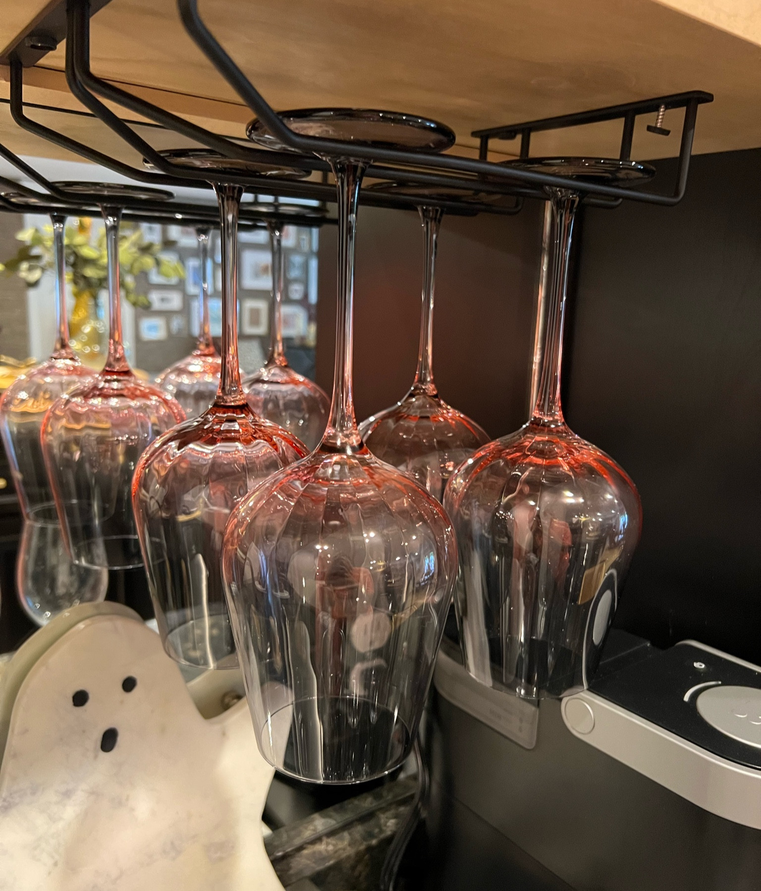 Halloween, home basement bar, coupe glasses, wine glasses, glass drinkware, vintage style, black and pink, cocktail cups, Halloween decor, seasonal find at home goods, tj maxx holiday shopping

#LTKfindsunder50 #LTKSeasonal #LTKhome