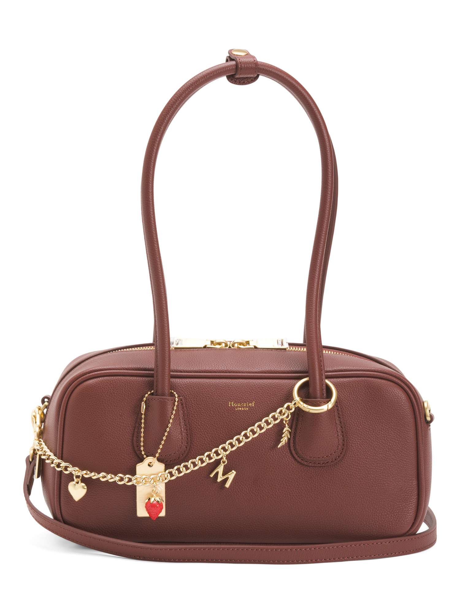 Leather Bowling Bag With Charms | TJ Maxx