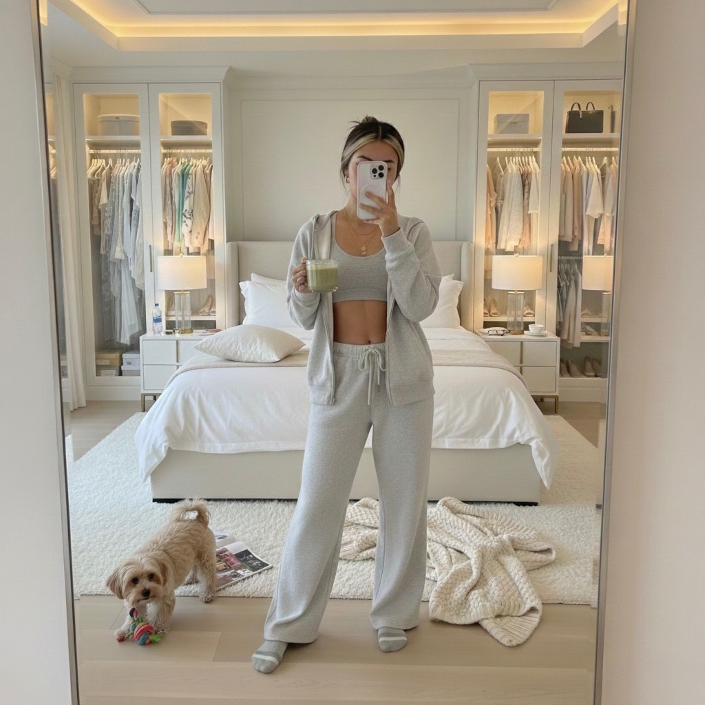 This has been my all-day outfit — cozy enough to stay home in, cute enough to answer the door in, and perfect for slow mornings that turn into productive afternoons. I’ve been living in this soft lounge set lately because it actually holds its shape, doesn’t stretch out, and still looks put together hours later.

Wearing a size small, and I love that it works as a full matching set or styled separately. Ideal for cozy days at home, errands, or getting ready early before a dinner party tonight. A true everyday lounge staple that feels elevated without trying.


#LTKootd #LTKHoliday #LTKFindsUnder100