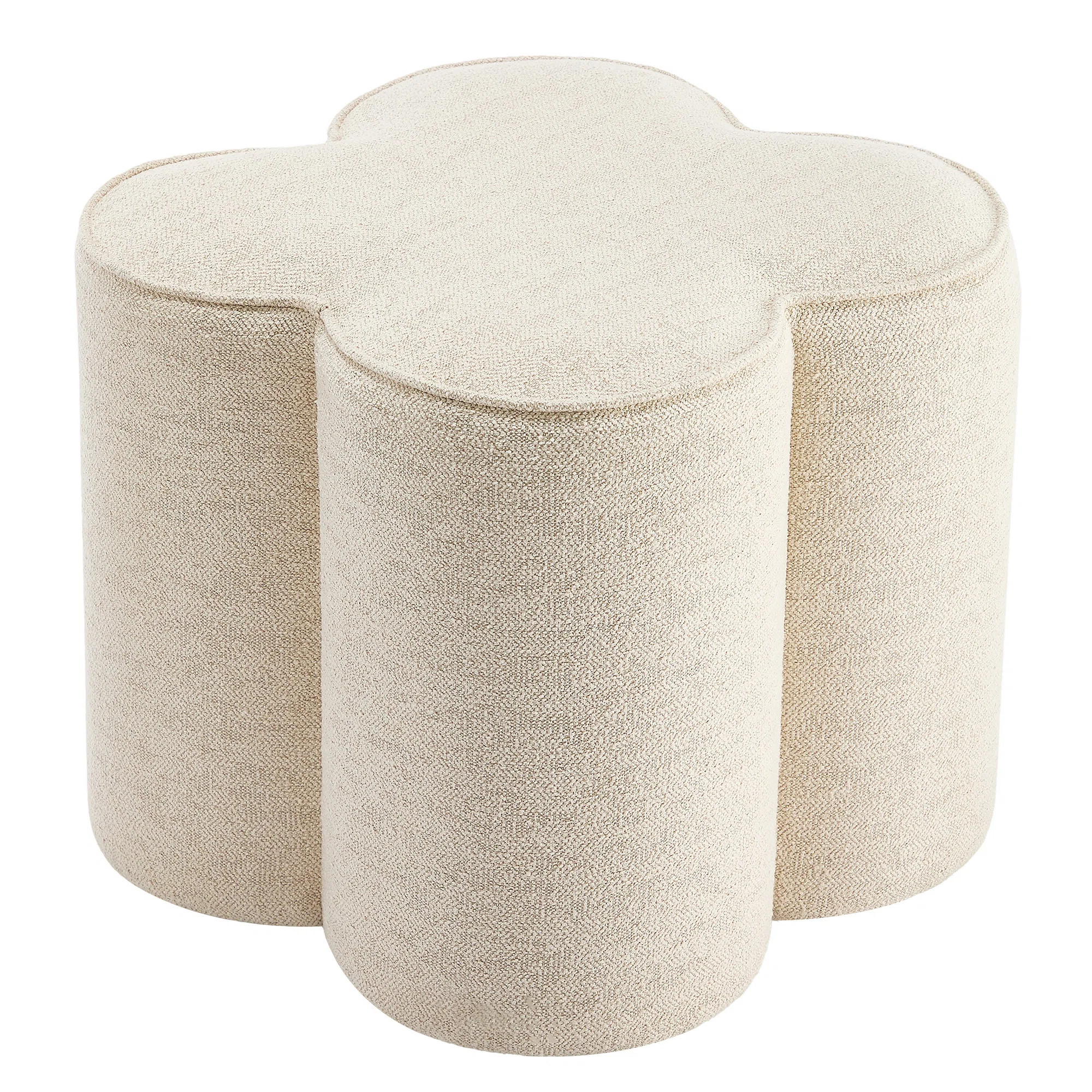 Leiani 18.5" Wide Linen Upholstered Ottoman | Wayfair North America