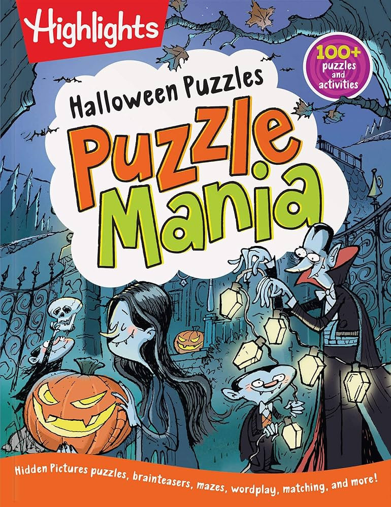 Halloween Puzzles: Halloween Kids Puzzle Book with Over 100 Mazes, Matching Games, Wordplay and M... | Amazon (US)