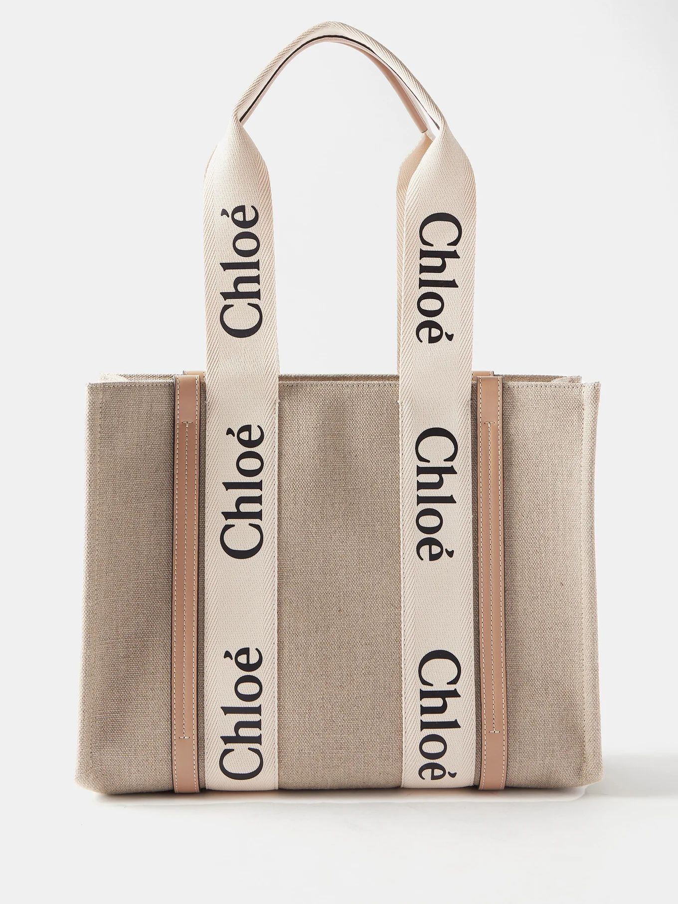 Woody logo-print canvas tote bag | Chloé | Matches (US)