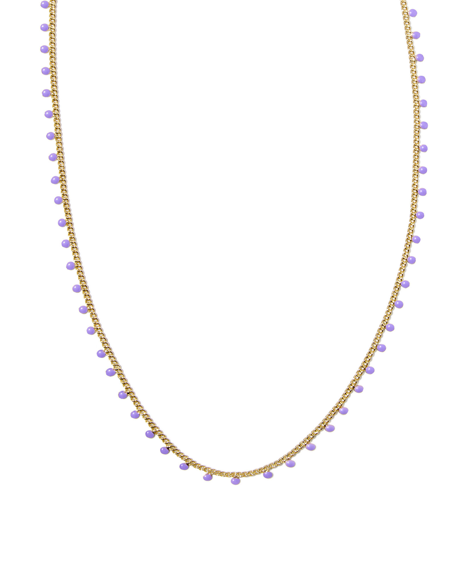 Kelsey Gold Strand Necklace in White Enamel | Kendra Scott
