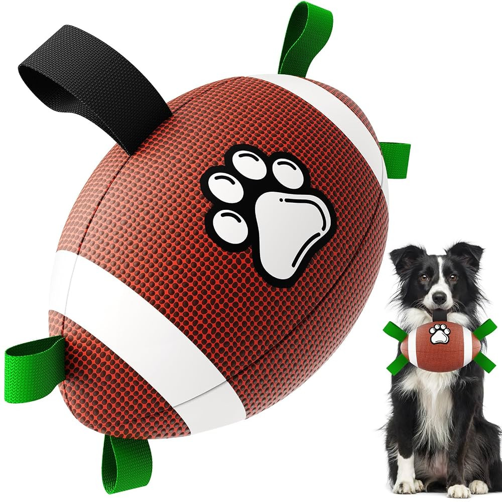 QDAN Dog Toys Football, Interactive Dog Toys for Tug of War,Superbowl Football Party Decorations ... | Amazon (US)