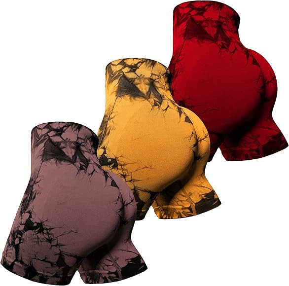 OVESPORT Workout Shorts for Women Scrunch Butt Lifting High Waisted Yoga Gym Seamless Booty Biker... | Amazon (US)