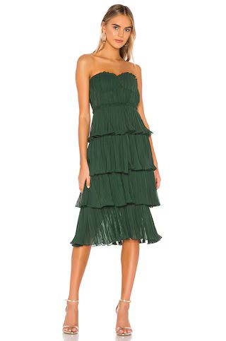 Lovers and Friends Alex Midi Dress in Emerald Green from Revolve.com | Revolve Clothing (Global)