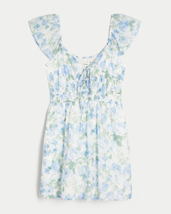 Flutter Sleeve Double-Tie Skort Dress | Hollister (US)
