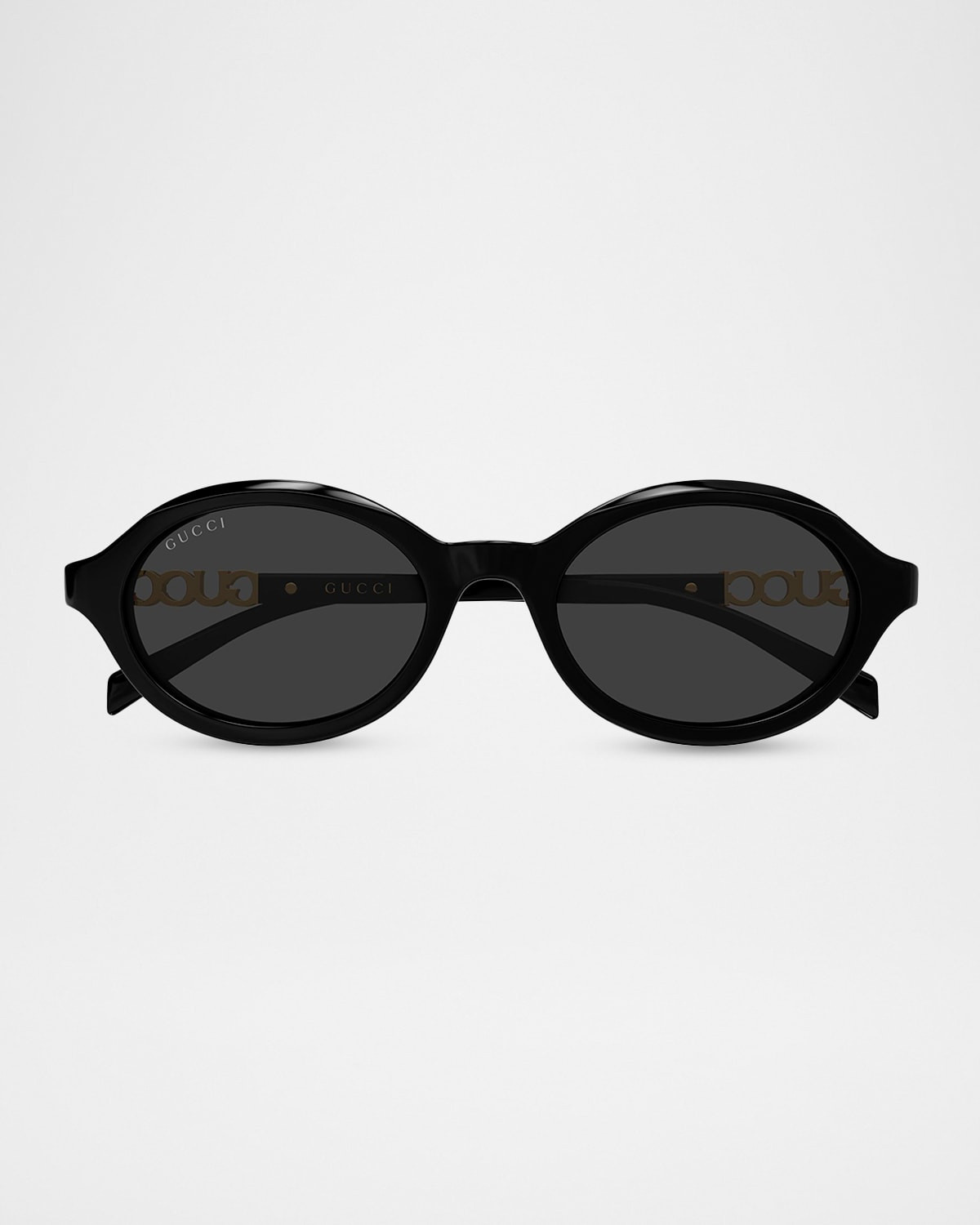 Logo Script 51mm Oval Sunglasses | Neiman Marcus