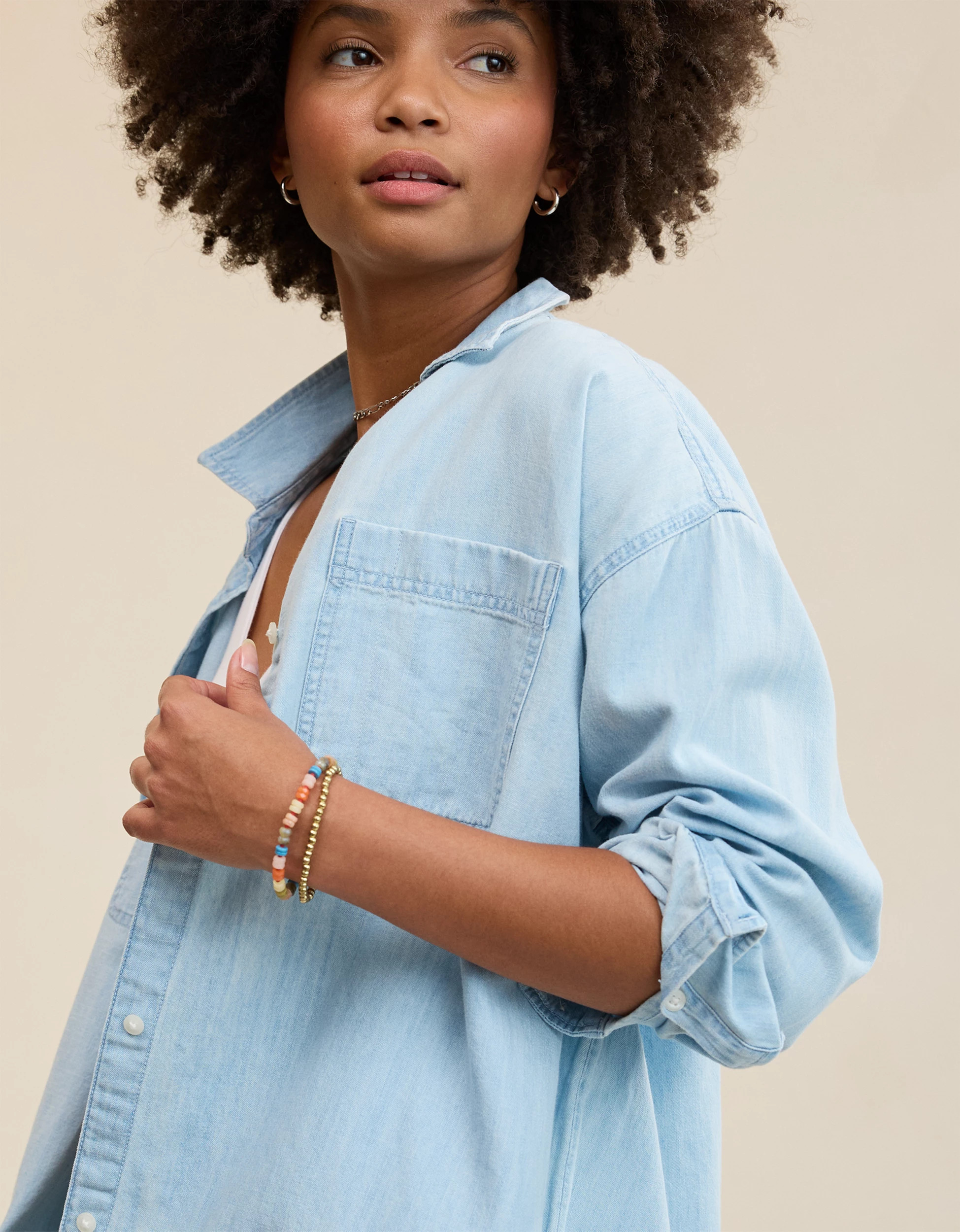 Aerie Anytime Fave Woven Shirt | American Eagle Outfitters (US & CA)
