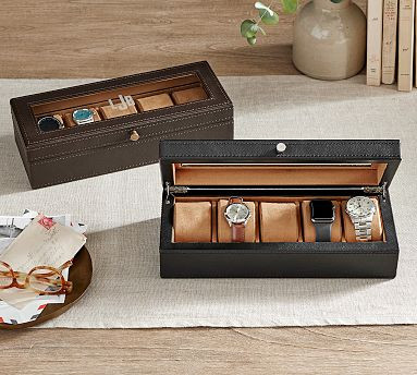 Grant Leather Watch Box | Pottery Barn (US)