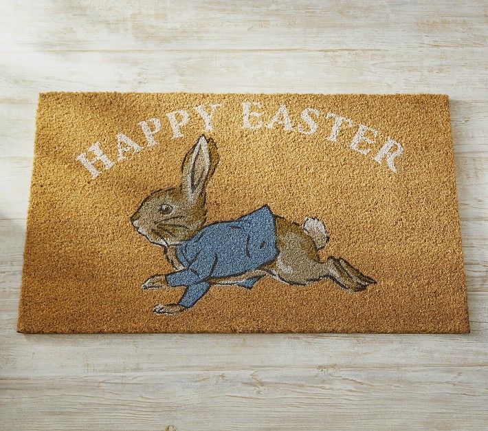 Peter Rabbit™ Happy Easter Doormat | Pottery Barn Kids