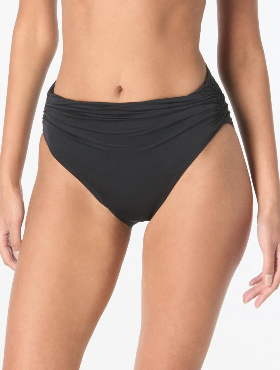 Carmen Marc Valvo Shirred Bikini Bottom - Solids | Beach2Ocean
