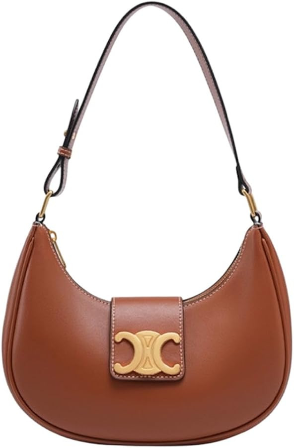 Women's shoulder bag, leather crossbody bag, Underarm purse Leather Hobo, Square Bag Tote Black | Amazon (US)