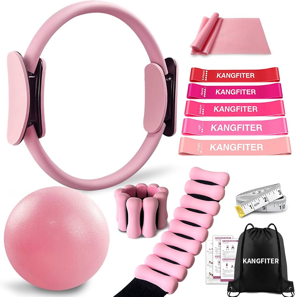 KANGFITER Pilates Kit with Ankle Weight, Pilates Ring Ball, Resistance Band | Amazon (US)