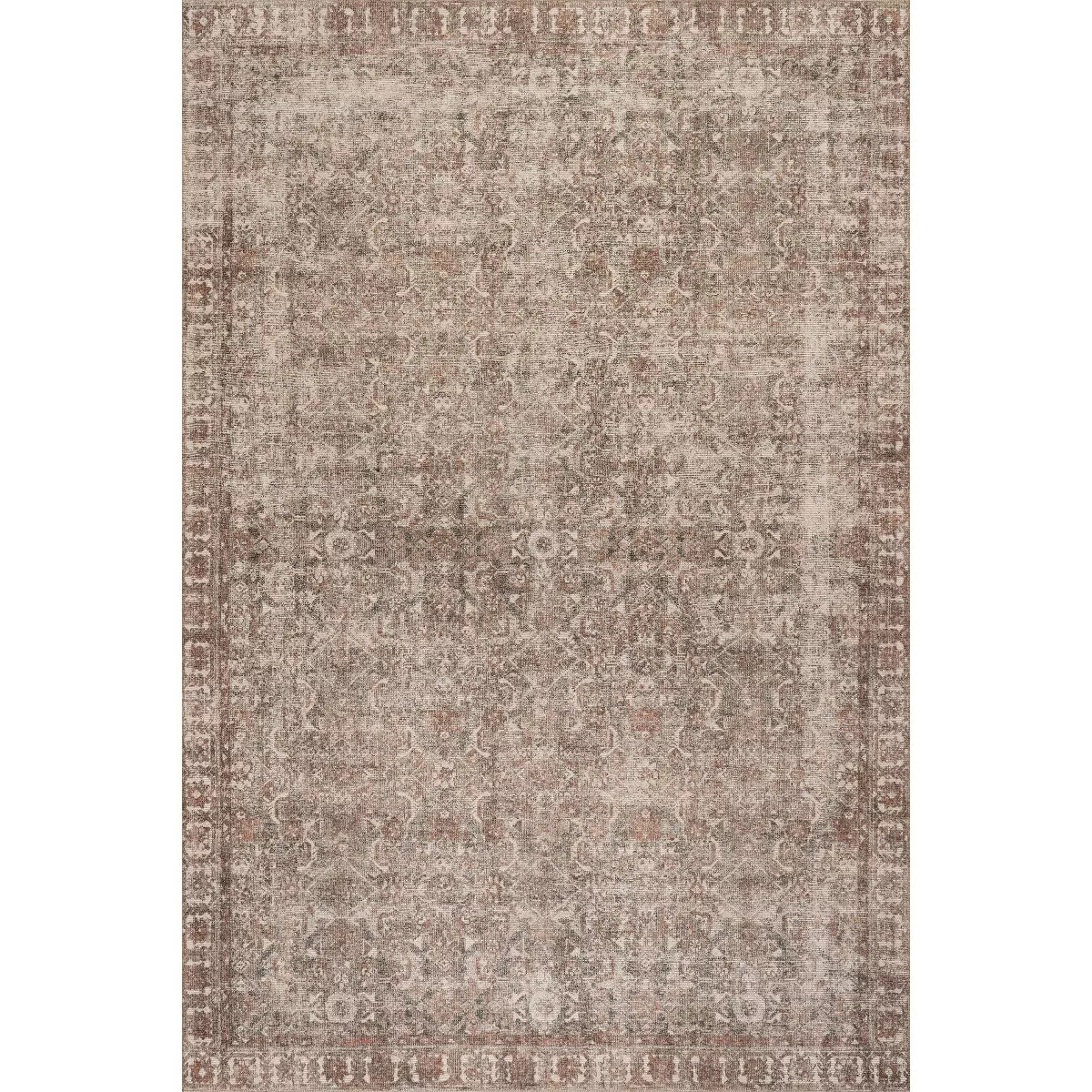 Nuloom Hillstone Collection Calianna Traditional Vintage Medallion Area Rug, 4' x 6', Rust | Target