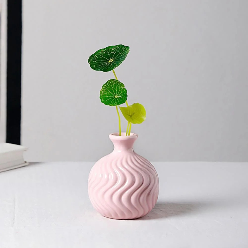 Linen Purity Ceramic Vase Modern Geometric Decorative Flower Vase for Home Decor Living Room Bedr... | Walmart (US)