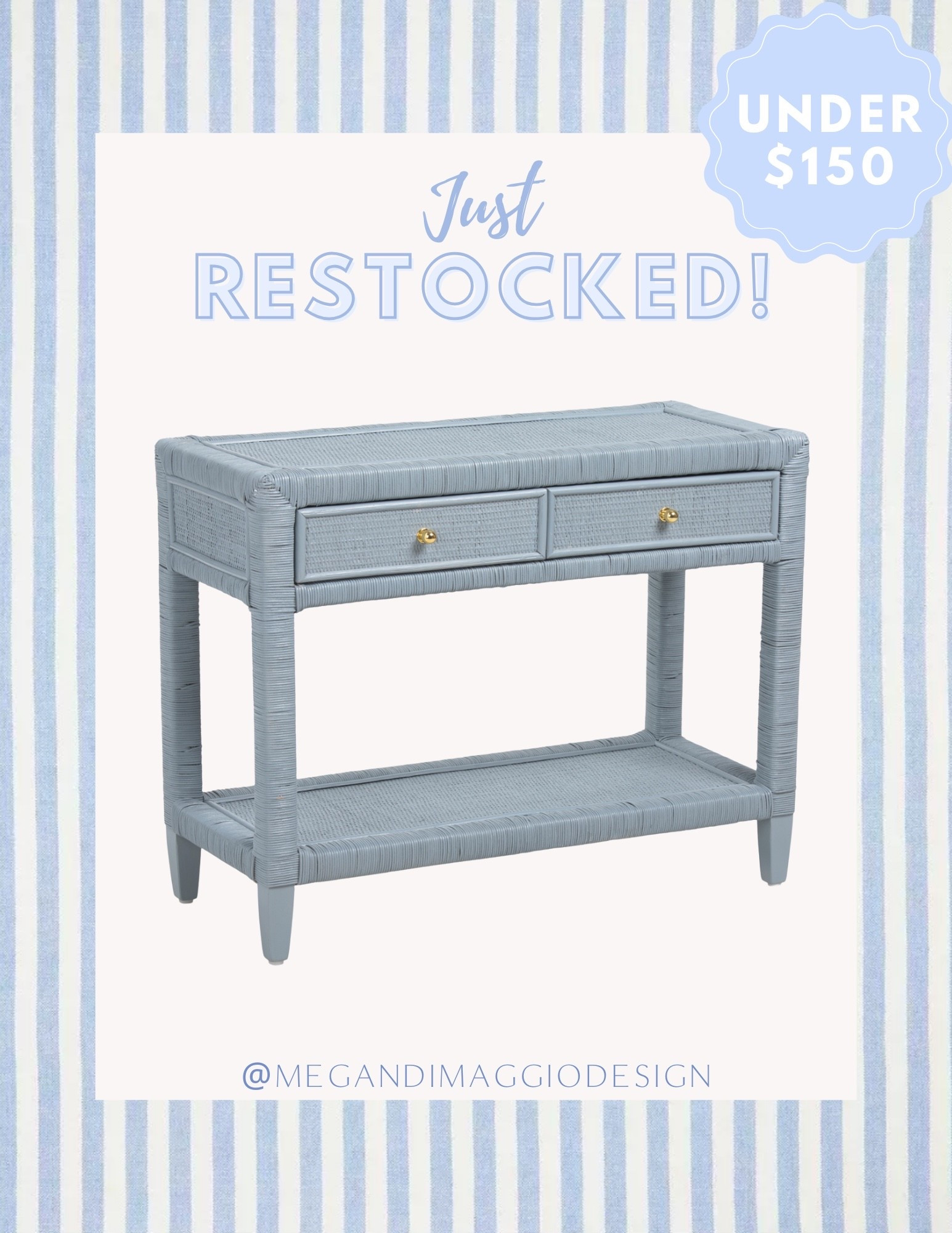 Best selling blue rattan console table just restocked!! Always goes so fast! My daughter has the matching nightstands in her room at the beach house and they’re GORGEOUS!!

#LTKSaleAlert #LTKHome