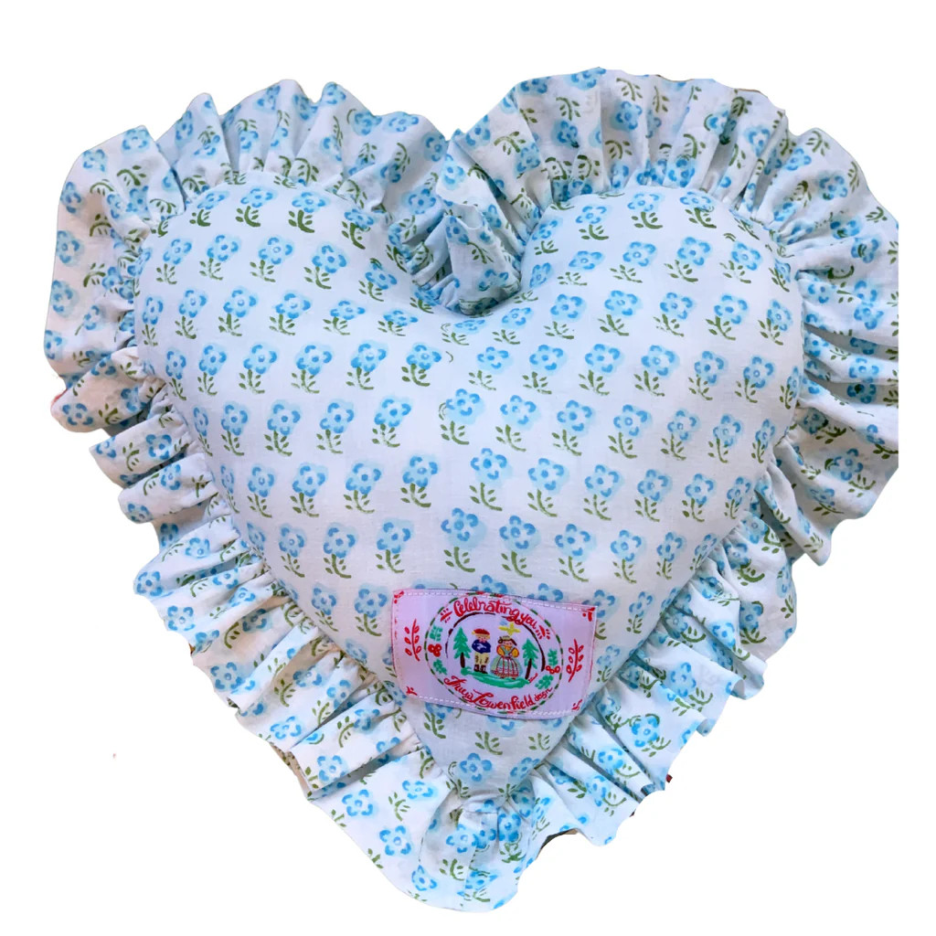 Flower Heart Ruffle Pillow | Over The Moon