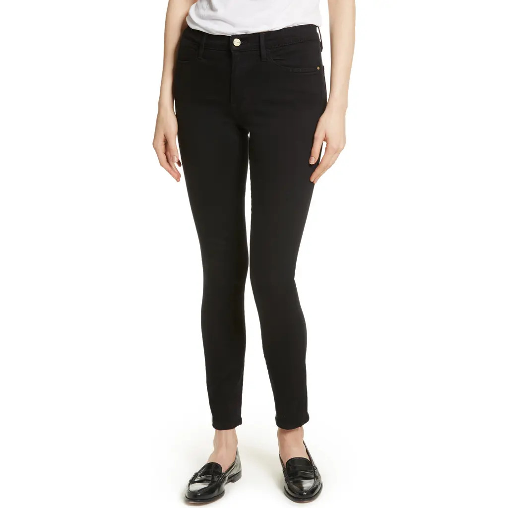 FRAME Le High Skinny Jeans in Film Noir at Nordstrom, Size 23 | Nordstrom