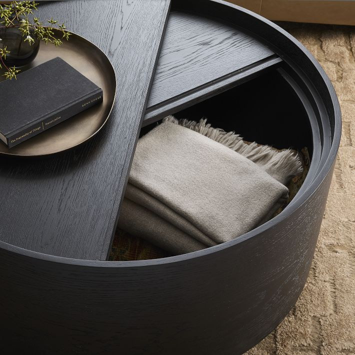Volume Round Storage Drum Coffee Table (36") | West Elm (US)
