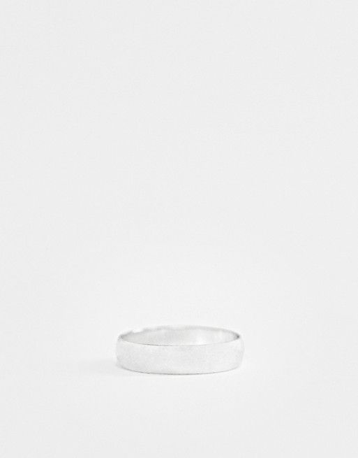 ASOS DESIGN minimal ring in silver | ASOS US