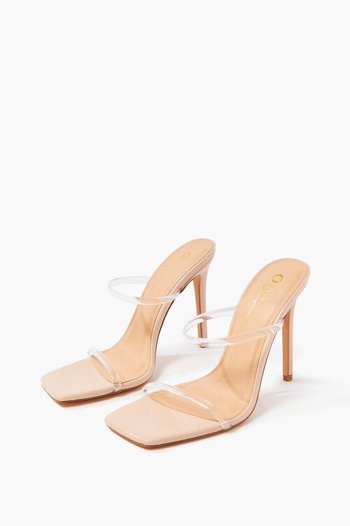 Faux Leather Open-Toe Stiletto Heels | Forever 21 | Forever 21 (US)