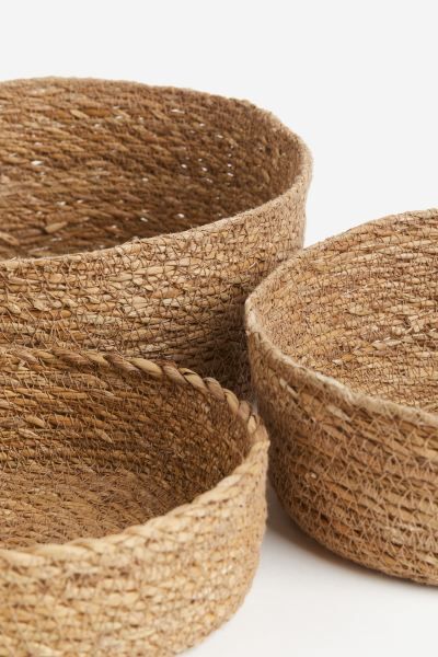 3-pack Seagrass Storage Baskets | H&M (US + CA)