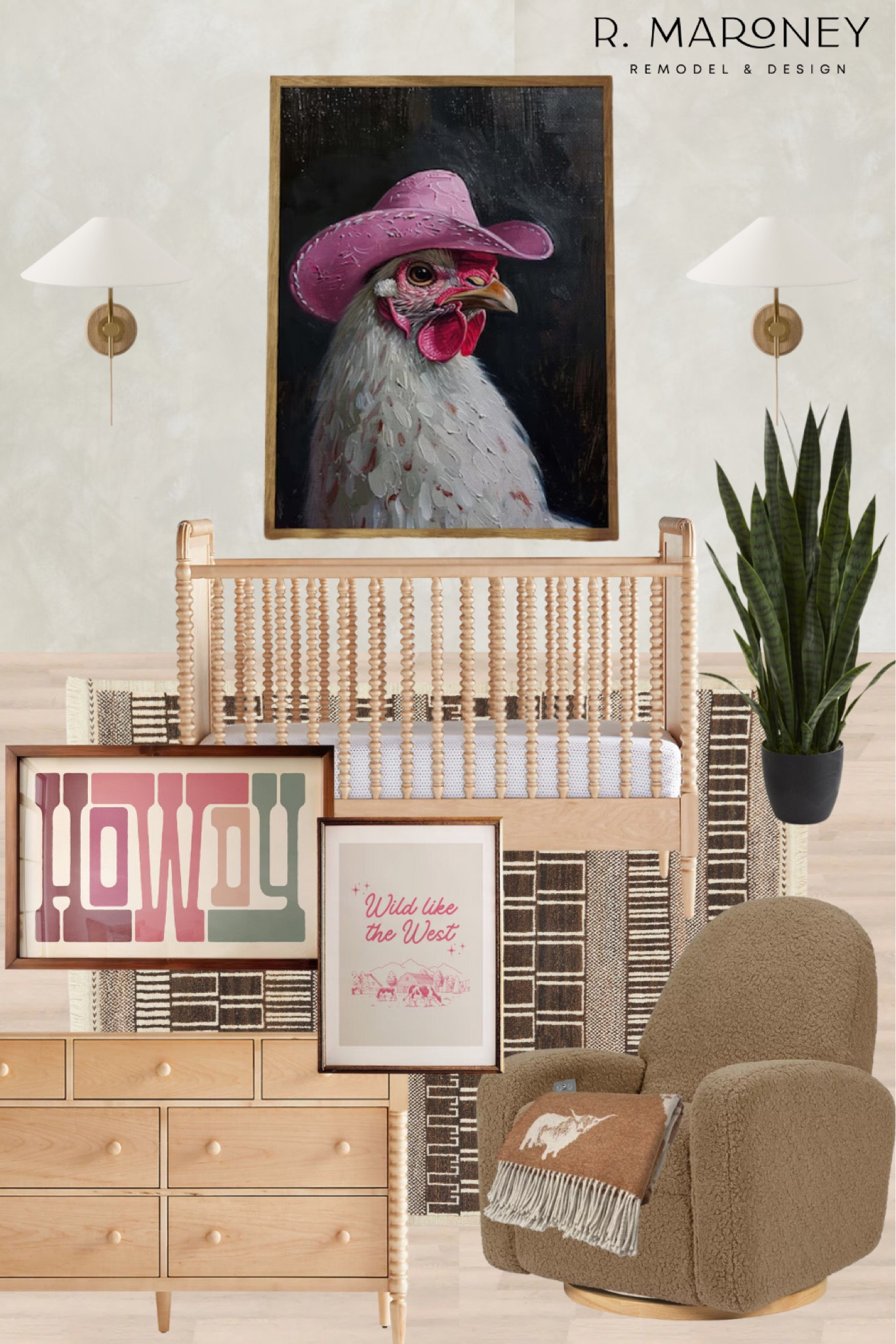 This western, desert vibe nursery features some slightly girly and eccentric art prints.

#LTKBump #LTKBaby #LTKHome