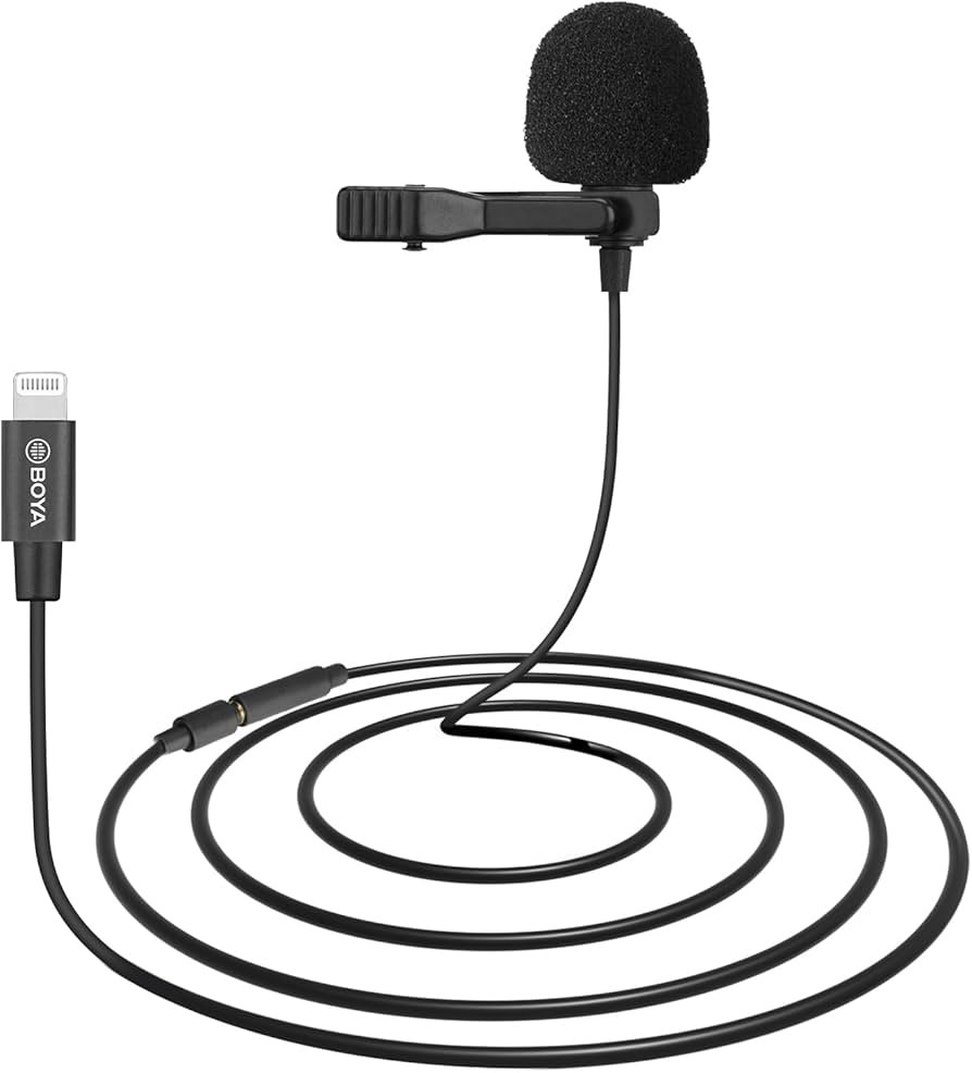 BOYA by-M2 Lavalier Microphone for iPhone(19.6ft),iPhone Microphone for Video Recording MFi-Certi... | Amazon (US)