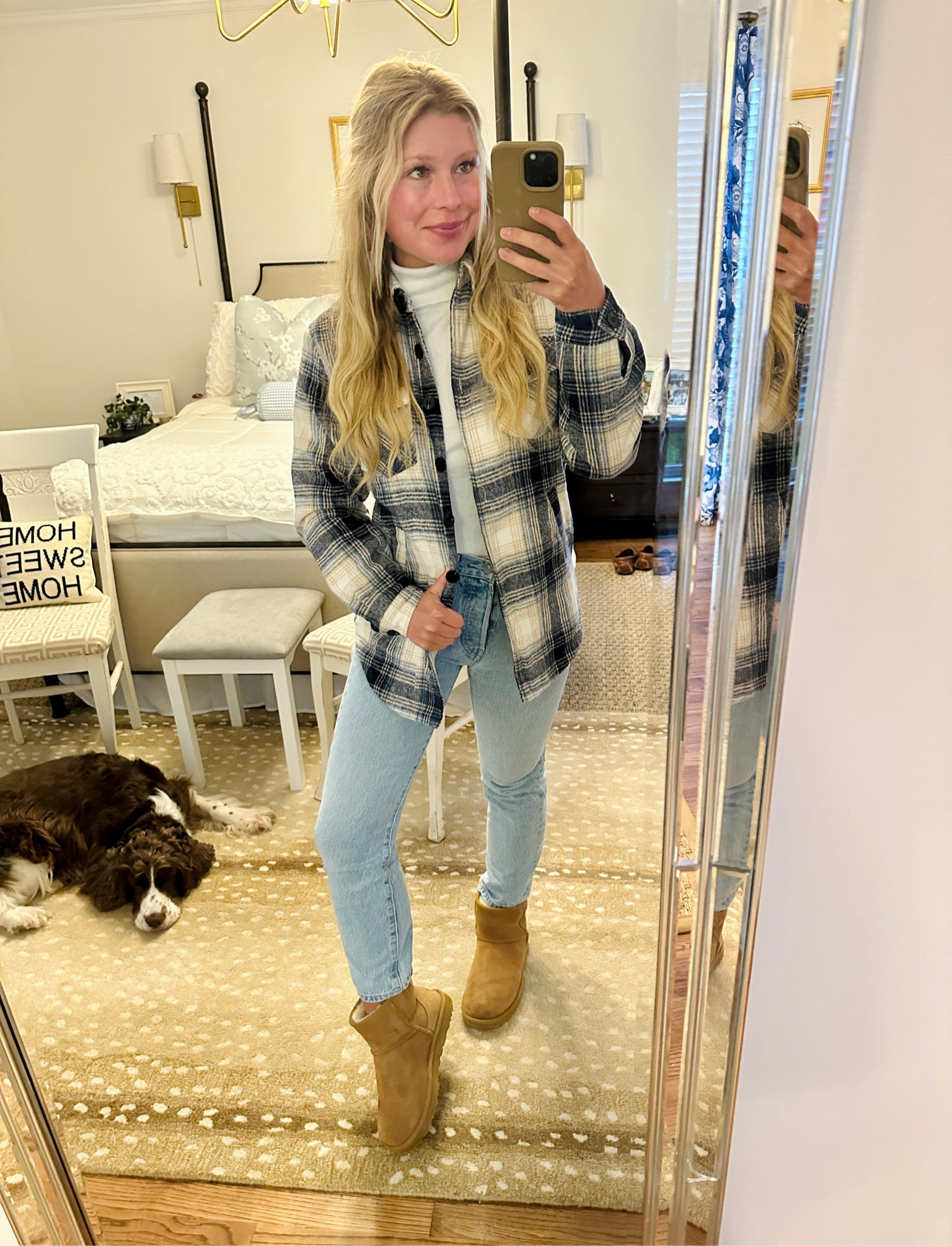 Find me in this flannel around a fire!


Love this flannel- silky inside so you don’t get too hot, but warm and soft and cozy! Love the colors and the fit is 10/10! 
Coziest Uggs I don’t know how I ever lived without!
Favorite news jeans- 501 cropped in usual size (break them in! No stretch.)

#LTKSeasonal #LTKstyletip #LTKunder50