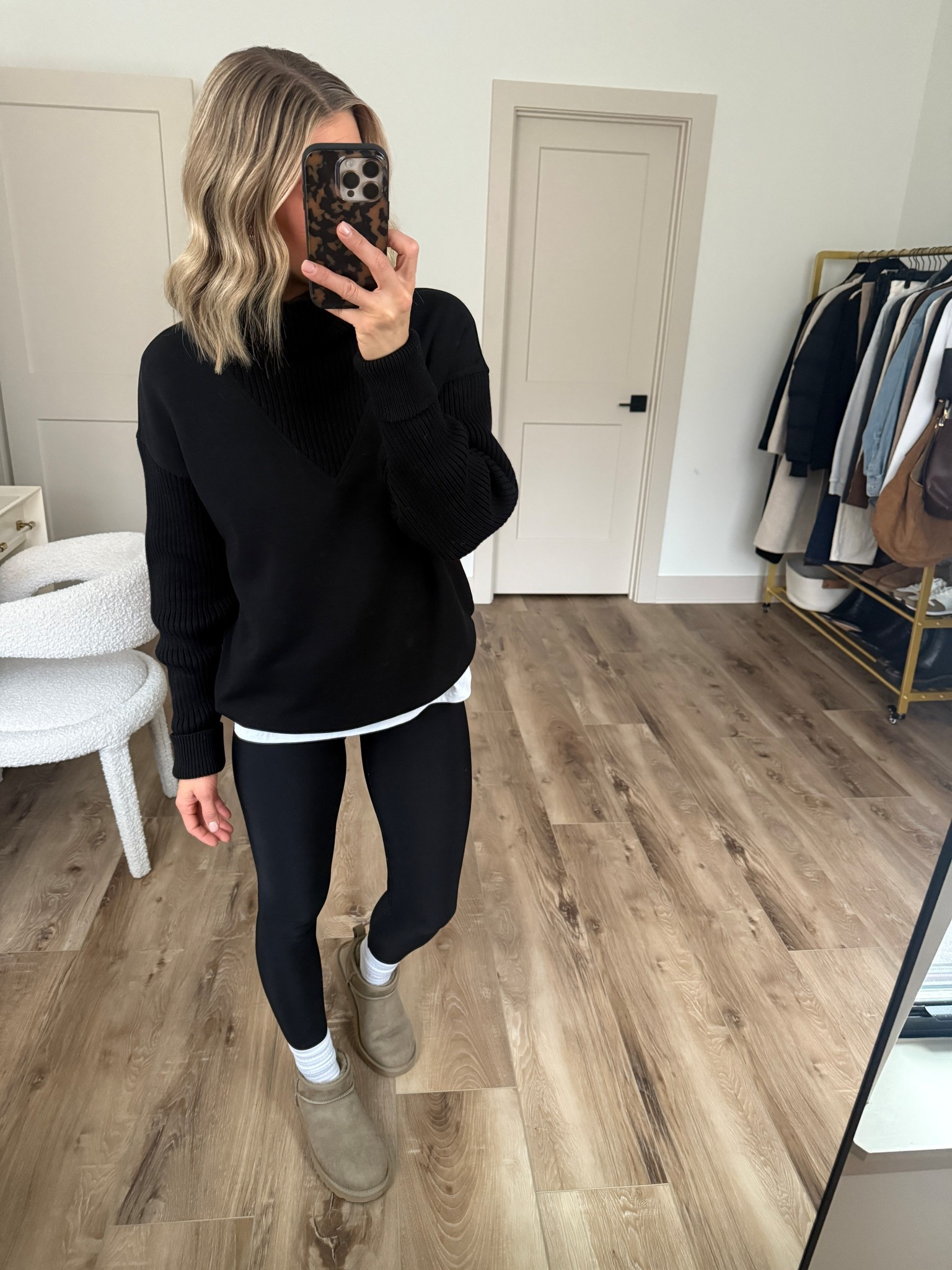 Wearing small fleece lined leggings, small sweatshirt, small tee, socks tts, Uggs tts 

#LTKFindsUnder50 #LTKFindsUnder100 #LTKOver40