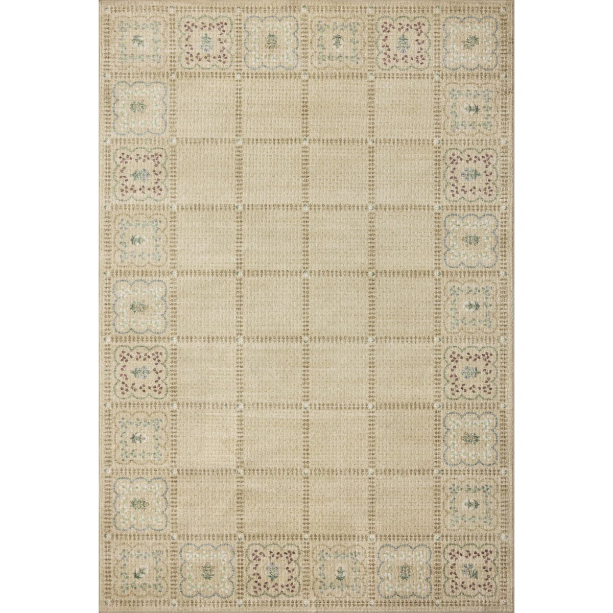 Rifle Paper Company x Loloi Orchard Natural / Multi Machine Washable Area Rug | Wayfair North America