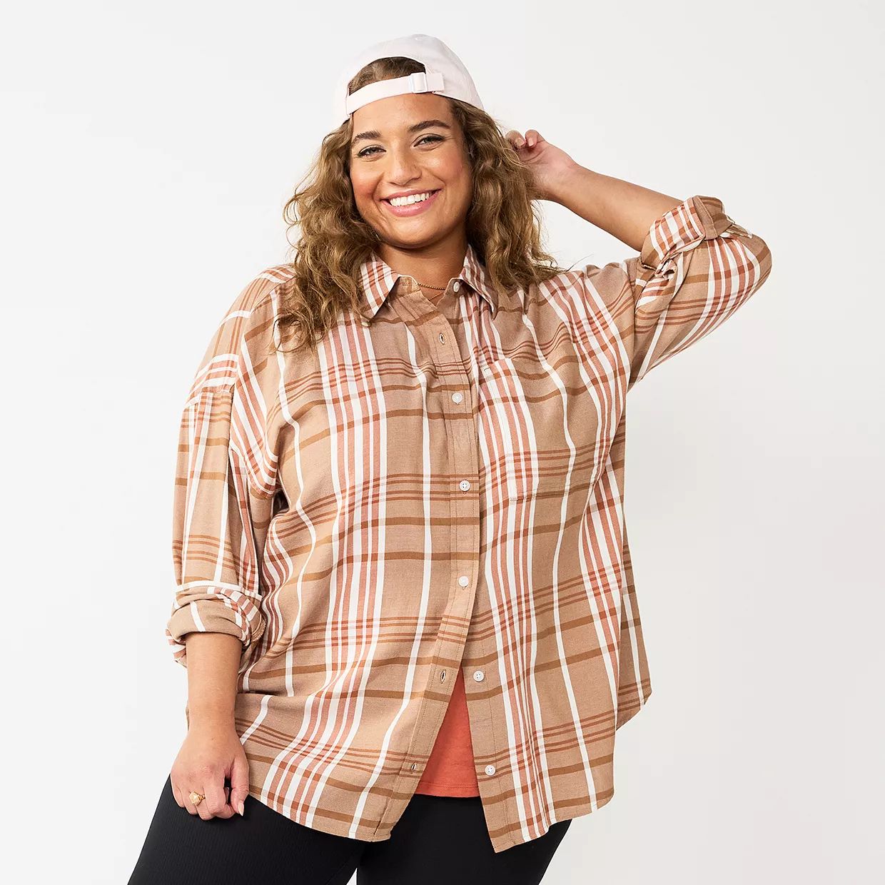Juniors' Plus Size SO® Oversized Button-Down Shirt | Kohl's